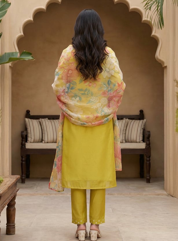 W Embroidered Kurta Set