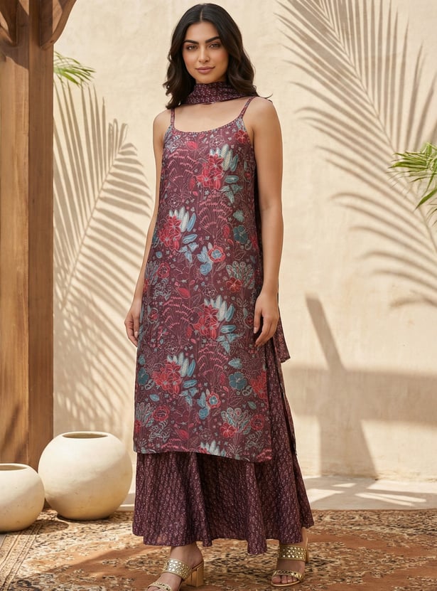 W Floral Print Kurta Set