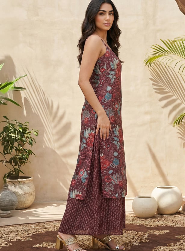 W Floral Print Kurta Set