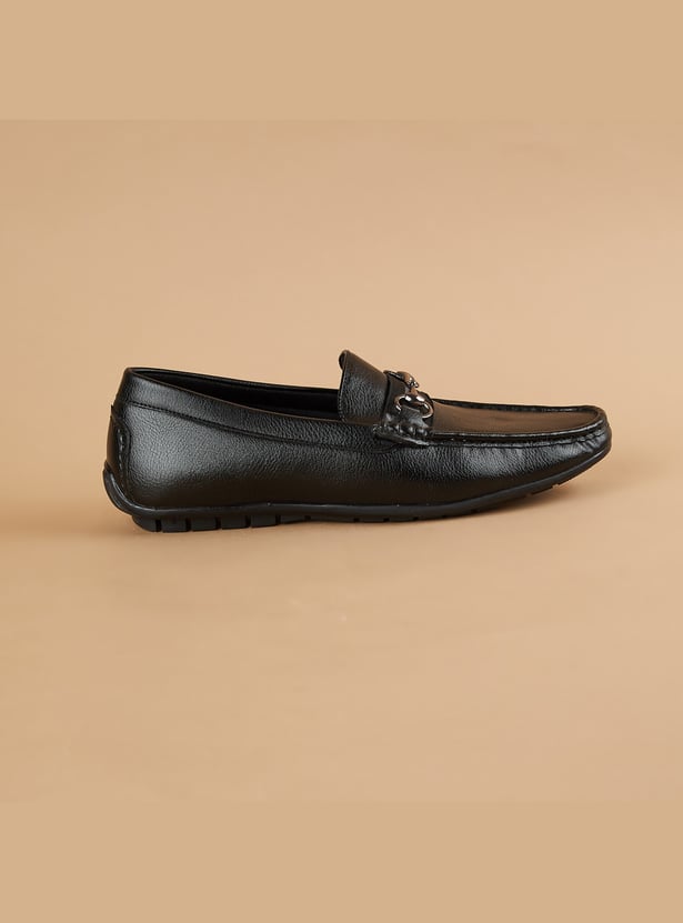 CODE Solid Horsebit Loafers