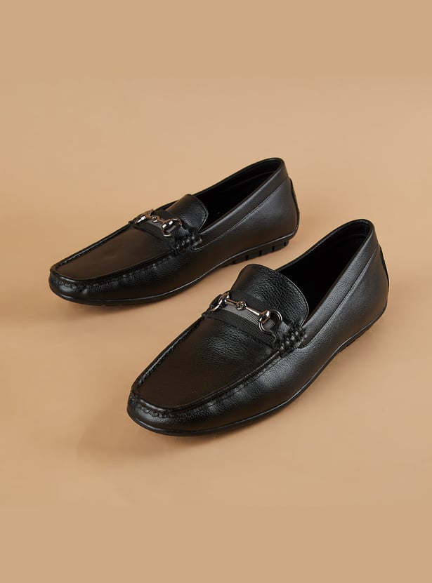CODE Solid Horsebit Loafers