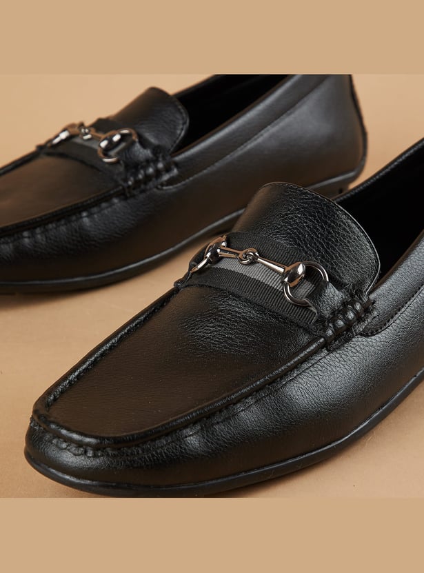 CODE Solid Horsebit Loafers