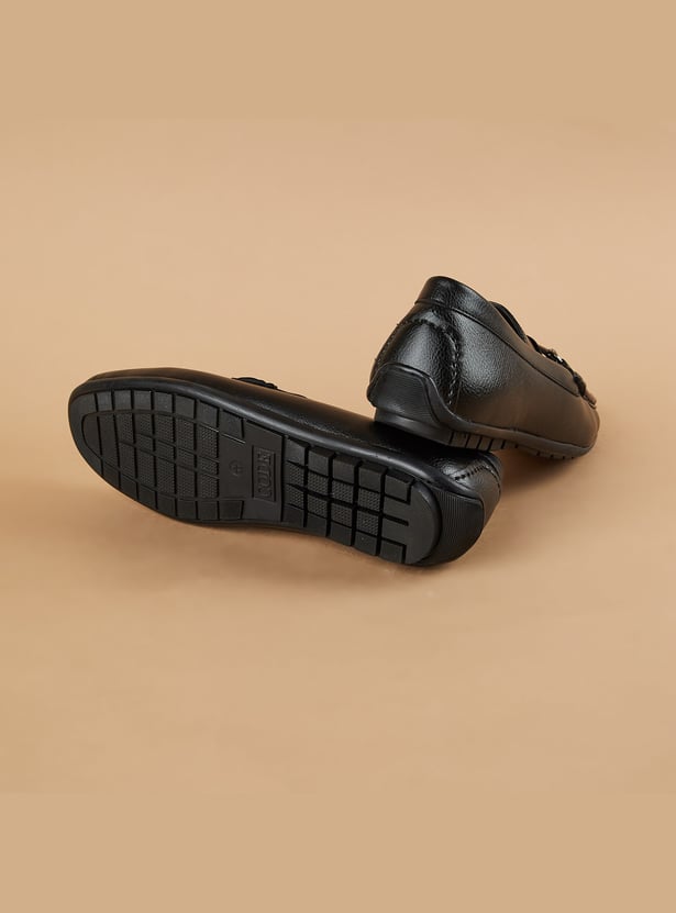 CODE Solid Horsebit Loafers
