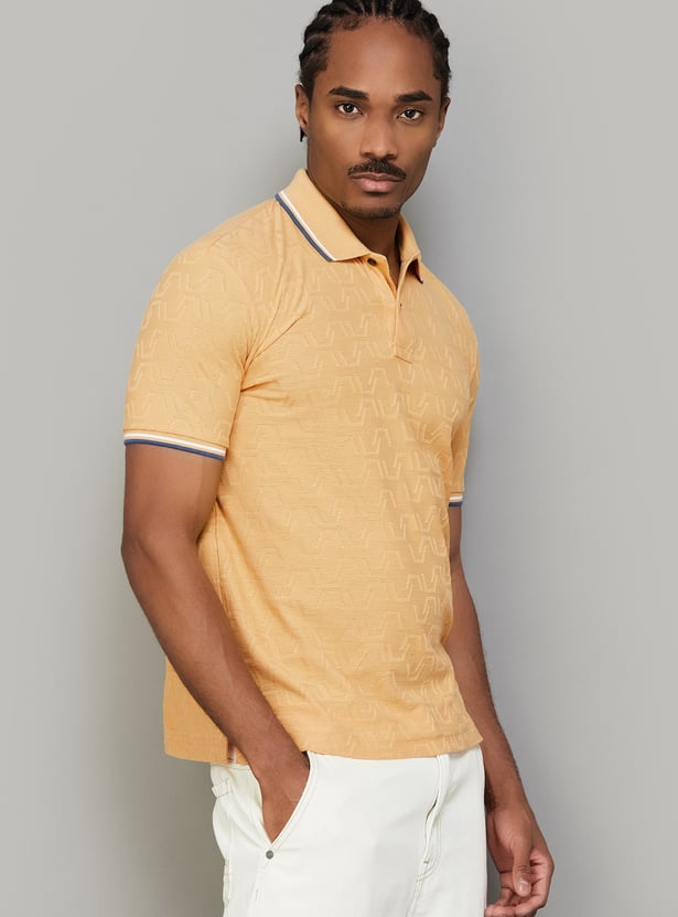 FAHRENHEIT Textured Polo T-shirt