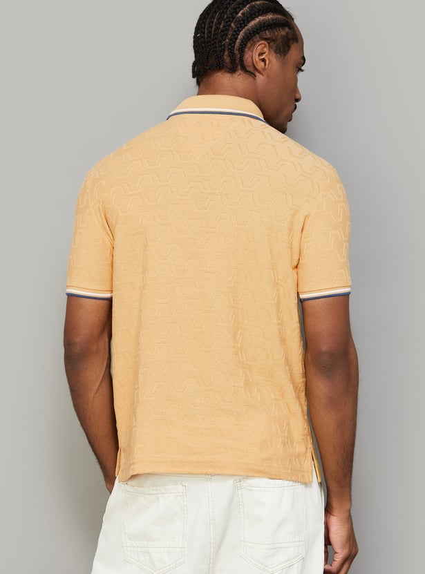 FAHRENHEIT Textured Polo T-shirt