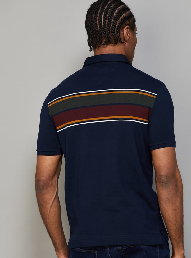 FAHRENHEIT Striped Polo T-shirt