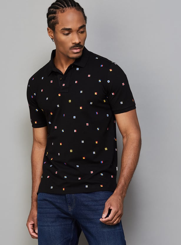 FAHRENHEIT Printed Polo T-shirt
