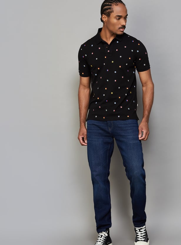 FAHRENHEIT Printed Polo T-shirt