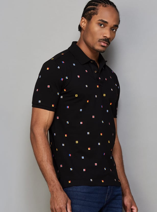 FAHRENHEIT Printed Polo T-shirt