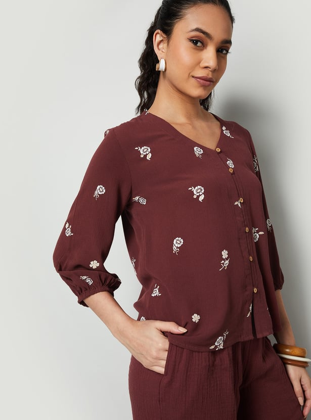 COLOUR ME Embroidered Top