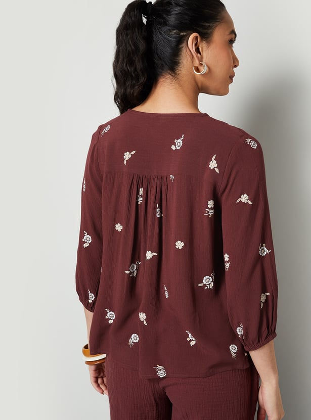 COLOUR ME Embroidered Top
