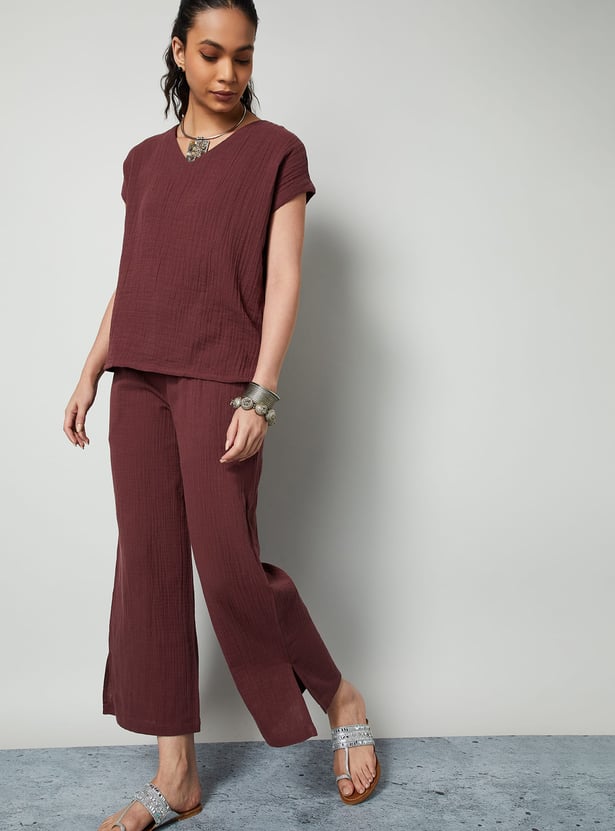 COLOUR ME Textured Palazzos