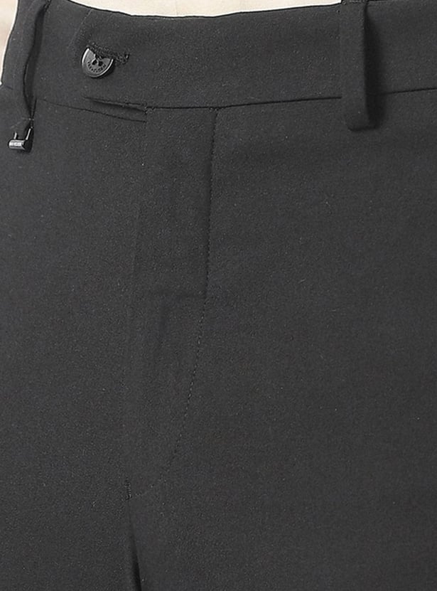 VAN HEUSEN Solid Regular Formal Trousers