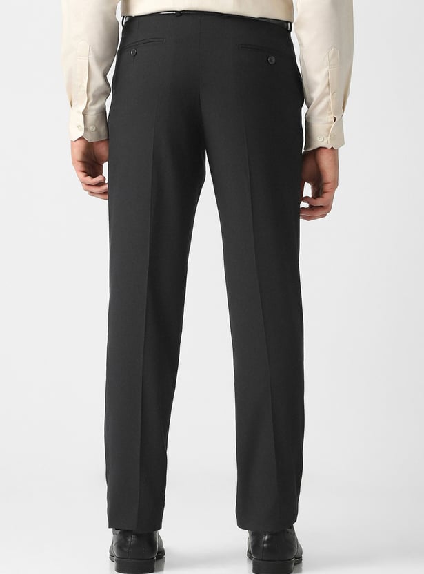 VAN HEUSEN Solid Regular Formal Trousers