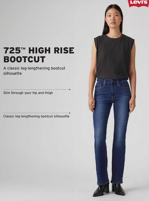 LEVI'S Stonewashed 725 Bootcut Fit Jeans