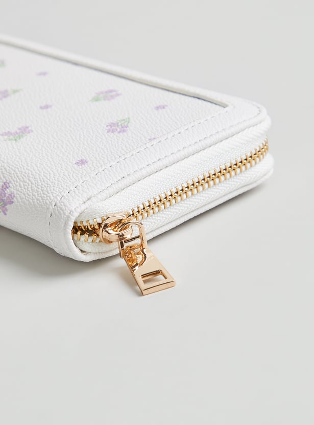 GINGER Floral Print Zip-Around Wallet