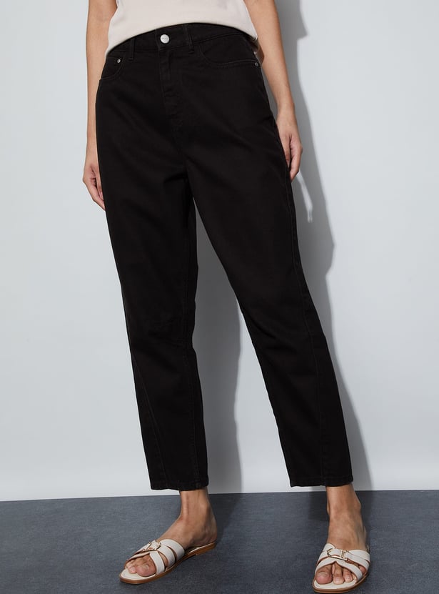 FAME FOREVER Solid Straigt Fit Jeans