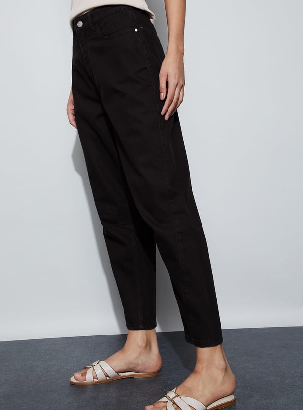 FAME FOREVER Solid Straigt Fit Jeans