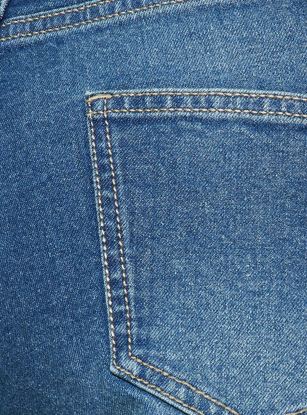FAME FOREVER Washed High-Rise Wide Leg Jeans