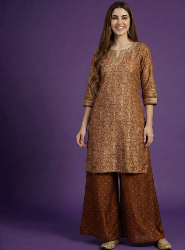 SPAN Ethnic Motif Straight Kurta