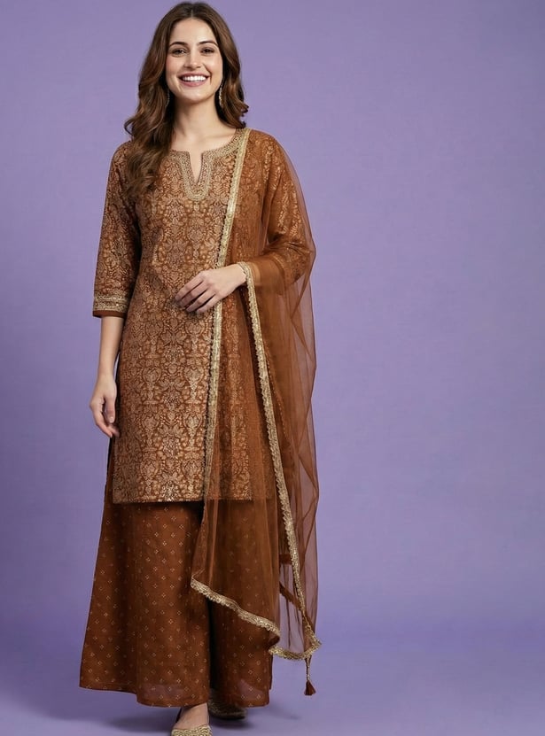 SPAN Ethnic Motif Straight Kurta