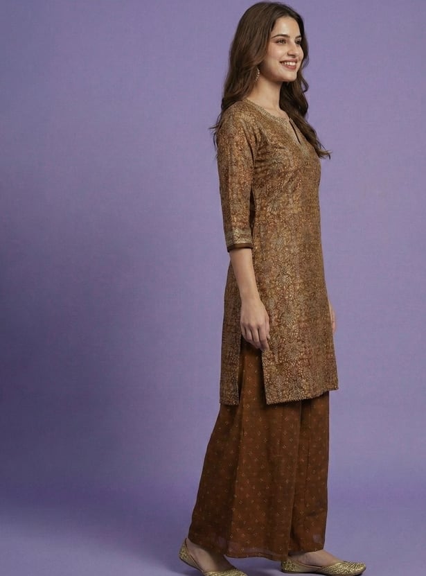 SPAN Ethnic Motif Straight Kurta