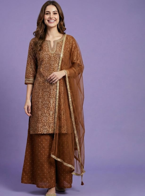 SPAN Ethnic Motif Straight Kurta