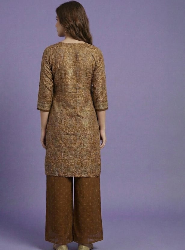 SPAN Ethnic Motif Straight Kurta