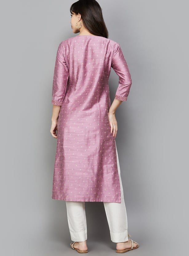 SPAN Embroidered Straight Kurta