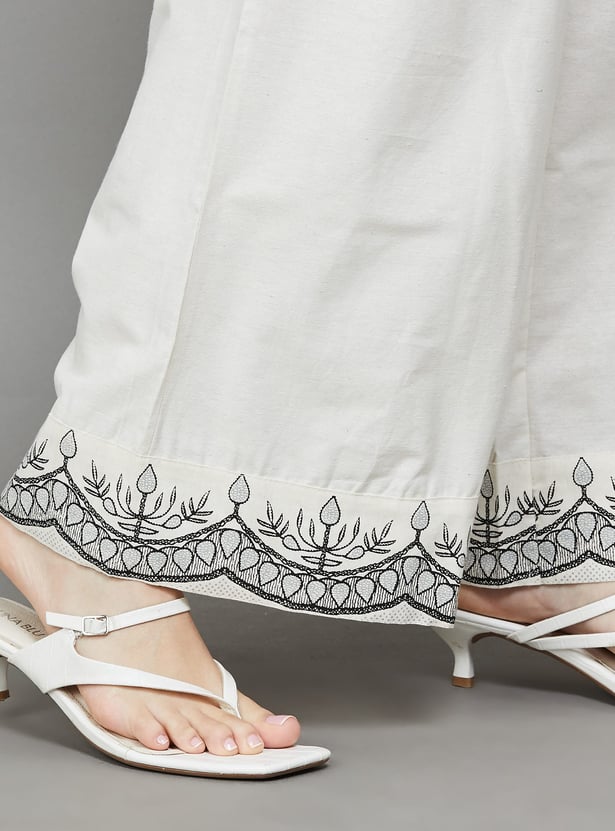 SPAN Embroidered Kurta Set