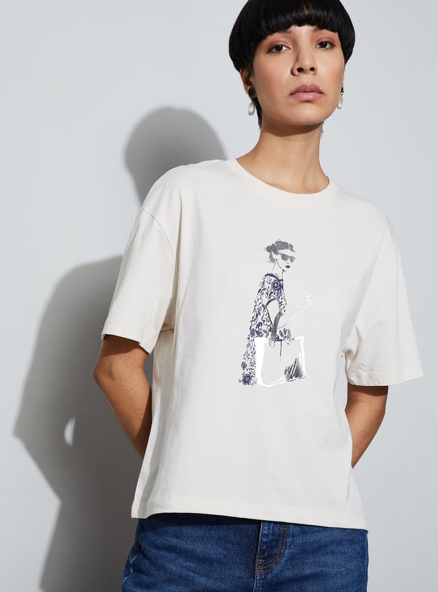 FAME FOREVER Graphic Print T-shirt