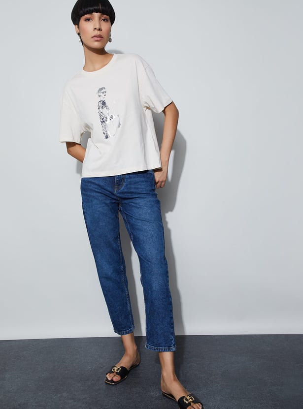 FAME FOREVER Graphic Print T-shirt