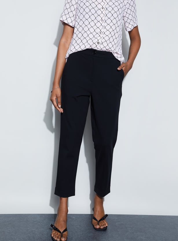 CODE CLASSIC Plain Elasticated Trousers