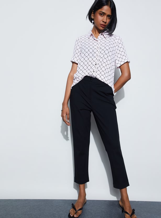 CODE CLASSIC Plain Elasticated Trousers