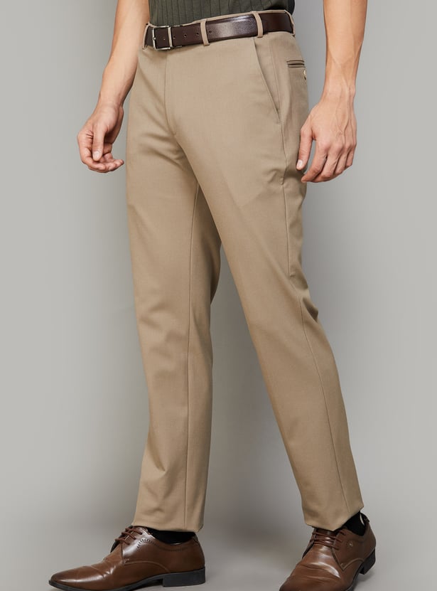 PARK AVENUE Flex Tech Slim Straight Formal Trousers