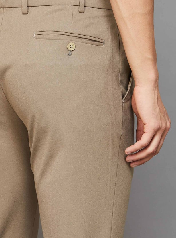 PARK AVENUE Flex Tech Slim Straight Formal Trousers