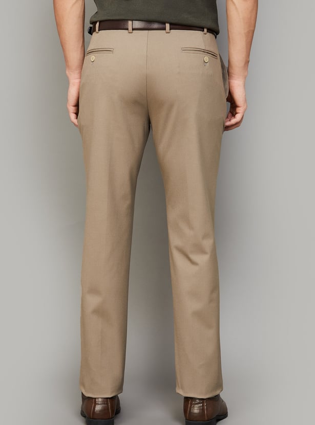 PARK AVENUE Flex Tech Slim Straight Formal Trousers