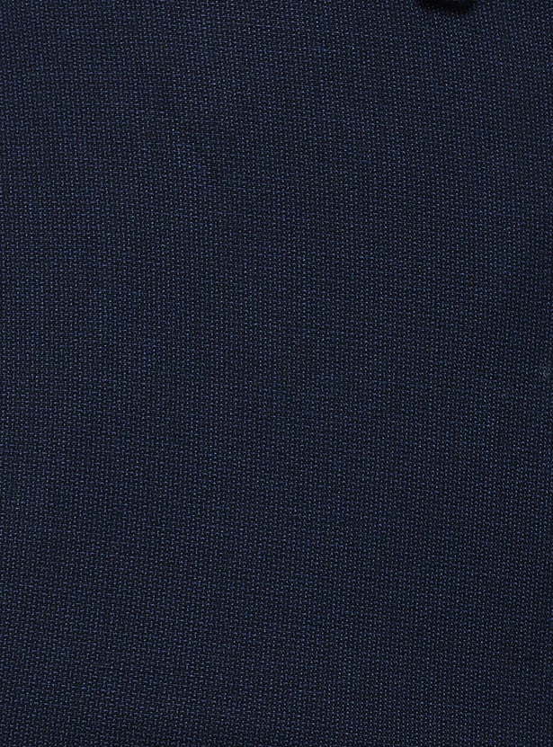 PARK AVENUE Solid Slim Straight Formal Trousers