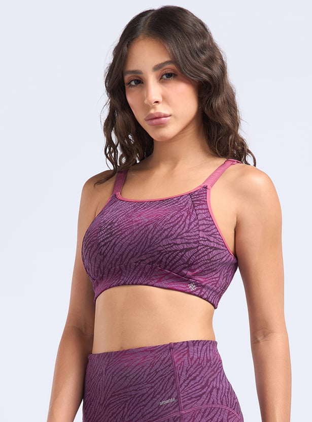 AMANTE Padded Non Wired Seamed Sports Bra