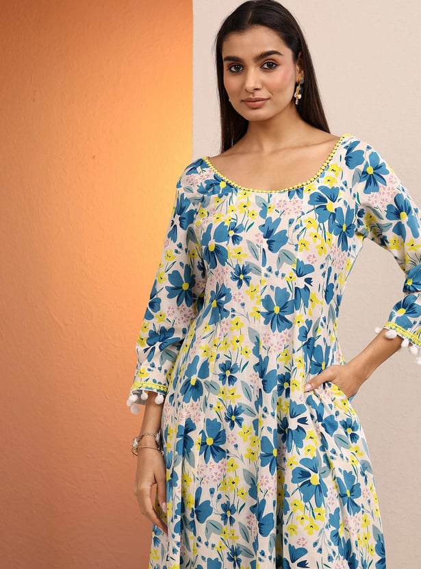 LIBAS Floral Print Kurta Set
