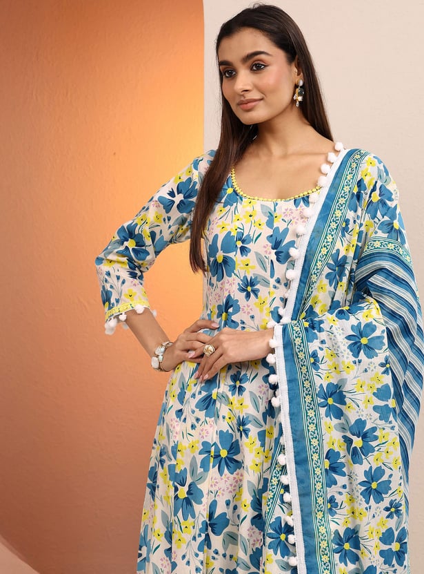 LIBAS Floral Print Kurta Set