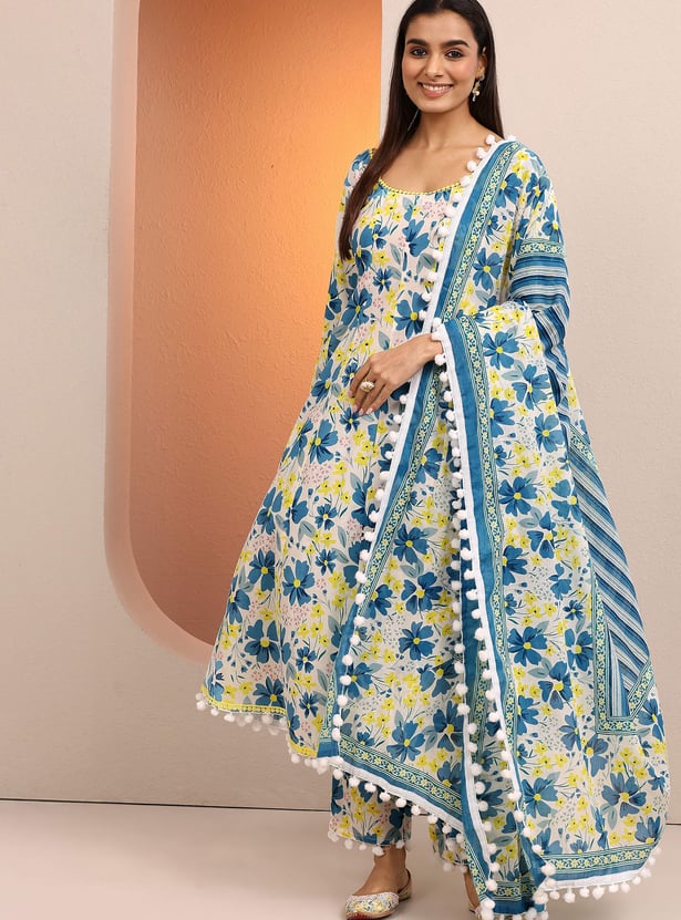 LIBAS Floral Print Kurta Set