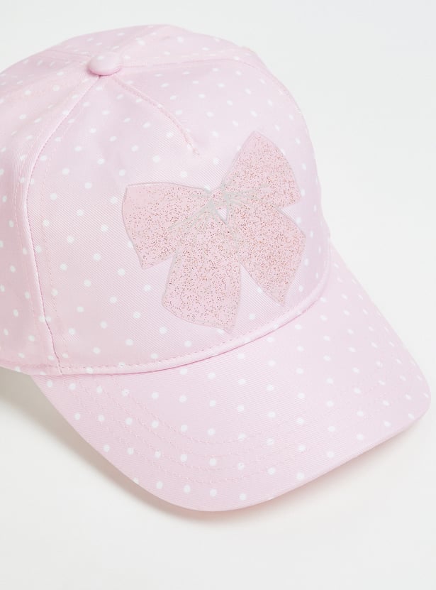 KIDSVILLE Girls Polka Dot Baseball Cap
