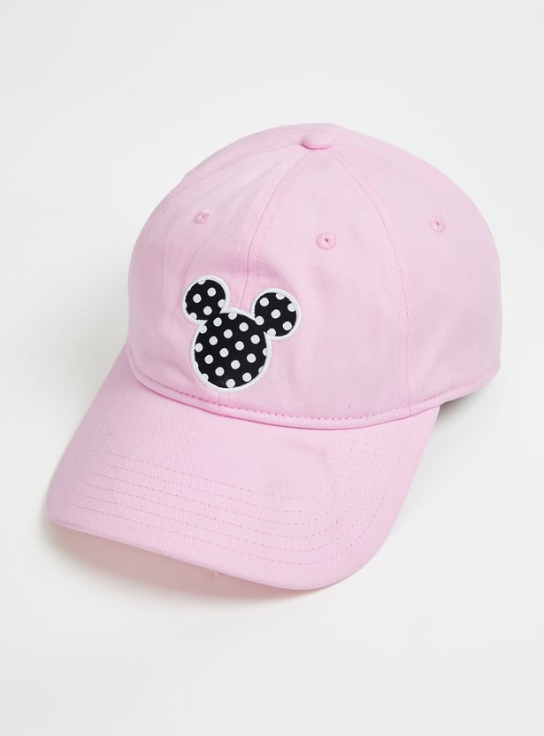 KIDSVILLE Girls Mickey Mouse Applique Baseball Cap