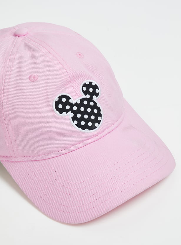 KIDSVILLE Girls Mickey Mouse Applique Baseball Cap