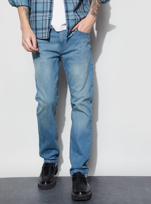 DENIMIZE Washed Slim Straight Jeans
