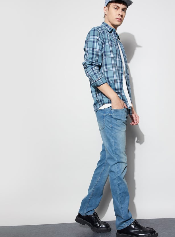 DENIMIZE Washed Slim Straight Jeans