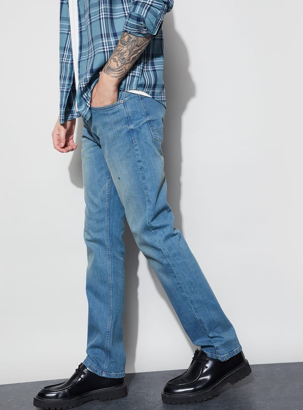 DENIMIZE Washed Slim Straight Jeans