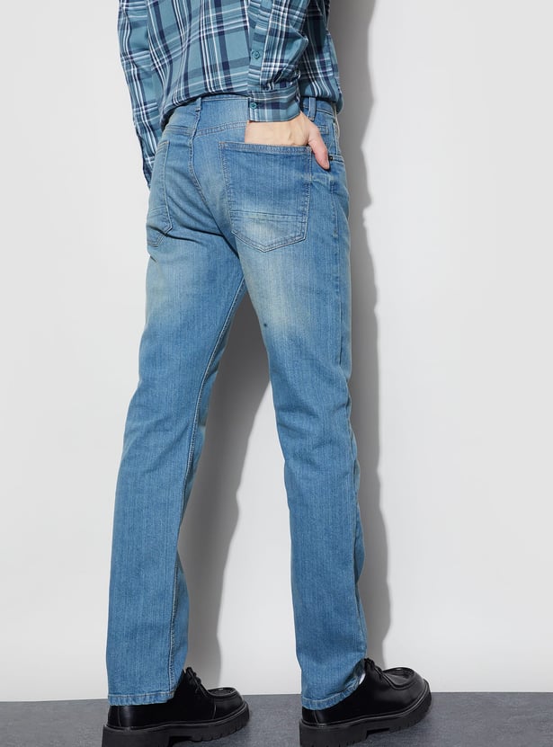 DENIMIZE Washed Slim Straight Jeans