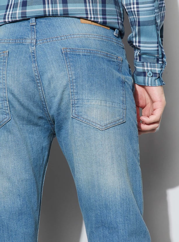 DENIMIZE Washed Slim Straight Jeans